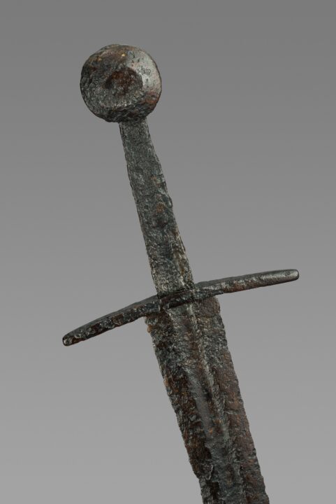Handvat van een middeleeuws kinderzwaard
