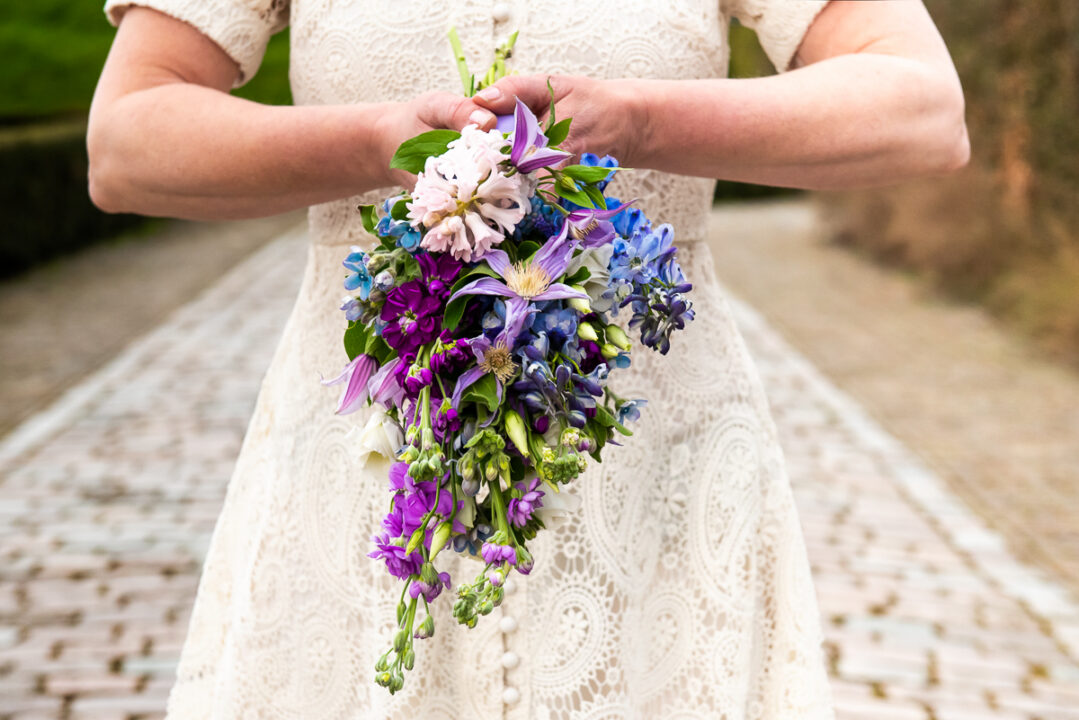 Close up van bruidsbouquet